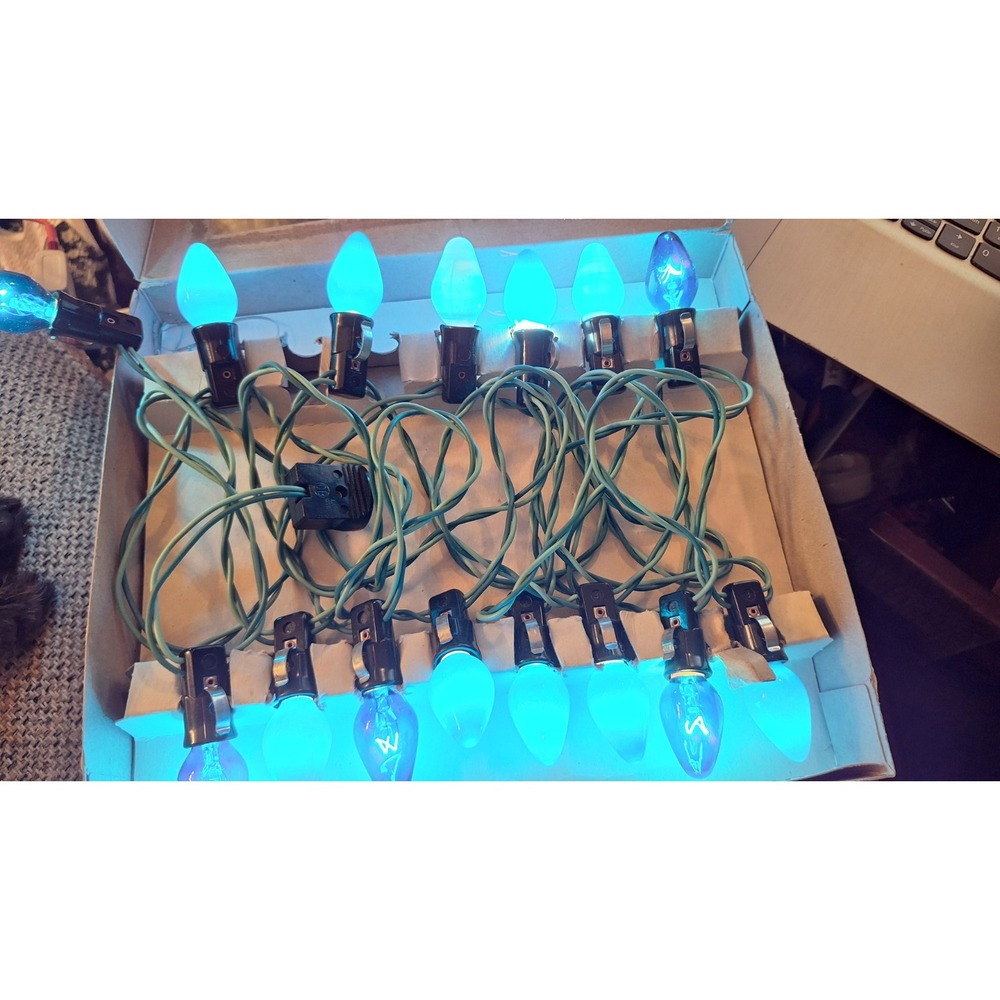 Ritz Christmas Tree‎ Lights 15 Large Light Set In Original Box Working #701F